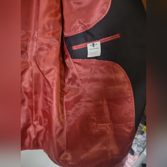 Coofandy red blazer jacket one button size XL - Picture 5 of 7